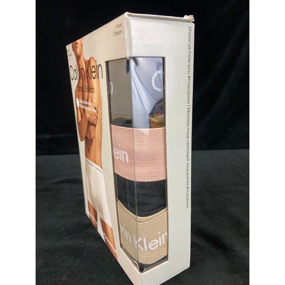 Men's Set of 3 cotton stretch fit trunks underwear briefs Calvin Klein XL New - Picture 3 of 6